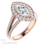 Marquise Cut Forever One Moissanite Engagement Ring #GTJ982-marquise-fb-r 4 Marquise Cut Forever Brilliant Moissanite Engagement Ring #GTJ982-marquise-fb-r