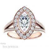 Marquise Cut Forever One Moissanite Engagement Ring #GTJ982-marquise-fb-r 1 Marquise Cut Forever Brilliant Moissanite Engagement Ring #GTJ982-marquise-fb-r