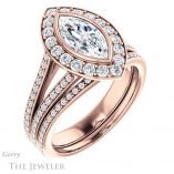 Marquise Cut Forever One Moissanite Engagement Ring #GTJ982-marquise-fb-r 6 Marquise Cut Forever Brilliant Moissanite Engagement Ring #GTJ982-marquise-fb-r