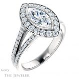 Marquise Cut Forever One Moissanite Engagement Ring #GTJ982-marquise-fb-w 4 Marquise Cut Forever Brilliant Moissanite Engagement Ring #GTJ982-marquise-fb-w