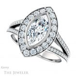 Marquise Cut Forever One Moissanite Engagement Ring #GTJ982-marquise-fb-w 5 Marquise Cut Forever Brilliant Moissanite Engagement Ring #GTJ982-marquise-fb-w