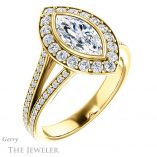 Marquise Cut Forever One Moissanite Engagement Ring #GTJ982-marquise-fb-y 4 Marquise Cut Forever Brilliant Moissanite Engagement Ring #GTJ982-marquise-fb-y