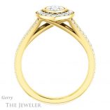 Marquise Cut Forever One Moissanite Engagement Ring #GTJ982-marquise-fb-y 2 Marquise Cut Forever Brilliant Moissanite Engagement Ring #GTJ982-marquise-fb-y