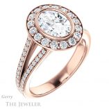 Oval Shaped Forever One Moissanite Engagement Ring #GTJ982-oval-fo-r 4 Oval Shaped Forever One Moissanite Engagement Ring #GTJ982-oval-fo-r