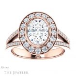 Oval Shaped Forever One Moissanite Engagement Ring #GTJ982-oval-fo-r 1 Oval Shaped Forever One Moissanite Engagement Ring #GTJ982-oval-fo-r