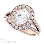 Oval Shaped Forever One Moissanite Engagement Ring #GTJ982-oval-fo-r 5 Oval Shaped Forever One Moissanite Engagement Ring #GTJ982-oval-fo-r