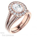Oval Shaped Forever One Moissanite Engagement Ring #GTJ982-oval-fo-r 6 Oval Shaped Forever One Moissanite Engagement Ring #GTJ982-oval-fo-r