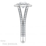 Round Cut Forever One Moissanite Engagement Ring #GTJ982-round-fo-w 3 Round Cut Forever One Moissanite Engagement Ring #GTJ982-round-fo-w