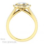 Round Cut Forever One Moissanite Engagement Ring #GTJ982-round-fo-y 2 Round Cut Forever One Moissanite Engagement Ring #GTJ982-round-fo-y