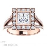 Princess Cut Forever One Moissanite Engagement Ring #GTJ982-square-fo-r 1 Princess Cut Forever One Moissanite Engagement Ring #GTJ982-square-fo-r