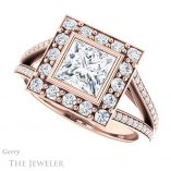 Princess Cut Forever One Moissanite Engagement Ring #GTJ982-square-fo-r 5 Princess Cut Forever One Moissanite Engagement Ring #GTJ982-square-fo-r