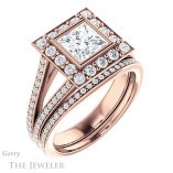Princess Cut Forever One Moissanite Engagement Ring #GTJ982-square-fo-r 6 Princess Cut Forever One Moissanite Engagement Ring #GTJ982-square-fo-r