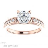 Cushion Cut Forever One Moissanite Engagement Ring #GTJ983-cushion-fo-r 1 Cushion Cut Forever One Moissanite Engagement Ring #GTJ983-cushion-fo-r