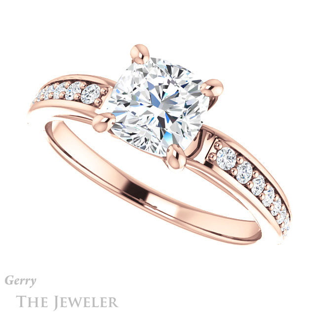 Cushion Cut Forever One Moissanite Engagement Ring #GTJ983-cushion-fo-r 5 Cushion Cut Forever One Moissanite Engagement Ring #GTJ983-cushion-fo-r