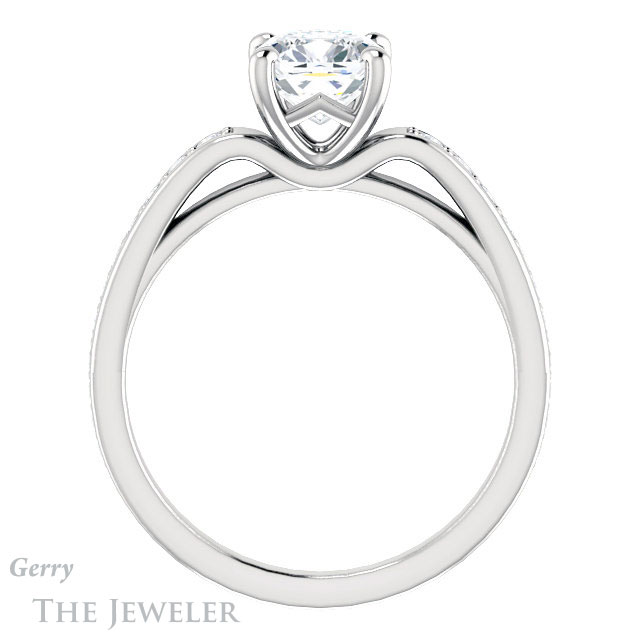 Cushion Cut Forever One Moissanite Engagement Ring #GTJ983-cushion-fo-w 2 Cushion Cut Forever One Moissanite Engagement Ring #GTJ983-cushion-fo-w