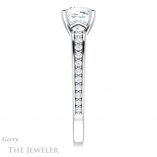 Cushion Cut Forever One Moissanite Engagement Ring #GTJ983-cushion-fo-w 3 Cushion Cut Forever One Moissanite Engagement Ring #GTJ983-cushion-fo-w