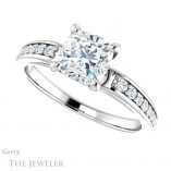 Cushion Cut Forever One Moissanite Engagement Ring #GTJ983-cushion-fo-w 5 Cushion Cut Forever One Moissanite Engagement Ring #GTJ983-cushion-fo-w