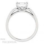 Emerald Cut Forever One Moissanite Engagement Ring #GTJ983-emerald-fb-w 2 Emerald Cut Forever Brilliant Moissanite Engagement Ring #GTJ983-emerald-fb-w