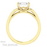 Emerald Cut Forever One Moissanite Engagement Ring #GTJ983-emerald-fb-y 2 Emerald Cut Forever Brilliant Moissanite Engagement Ring #GTJ983-emerald-fb-y