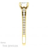 Emerald Cut Forever One Moissanite Engagement Ring #GTJ983-emerald-fb-y 3 Emerald Cut Forever Brilliant Moissanite Engagement Ring #GTJ983-emerald-fb-y