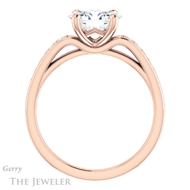 Oval Shaped Forever One Moissanite Engagement Ring #GTJ983-oval-fo-r
