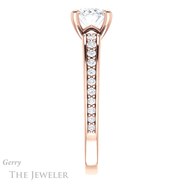 Oval Shaped Forever One Moissanite Engagement Ring #GTJ983-oval-fo-r 3 Oval Shaped Forever One Moissanite Engagement Ring #GTJ983-oval-fo-r
