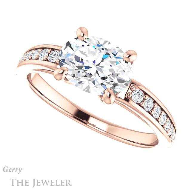 Oval Shaped Forever One Moissanite Engagement Ring #GTJ983-oval-fo-r 5 Oval Shaped Forever One Moissanite Engagement Ring #GTJ983-oval-fo-r