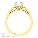 Oval Shaped Forever One Moissanite Engagement Ring #GTJ983-oval-fo-y 2 Oval Shaped Forever One Moissanite Engagement Ring #GTJ983-oval-fo-y