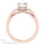 Round Cut Forever One Moissanite Engagement Ring #GTJ983-round-fo-r