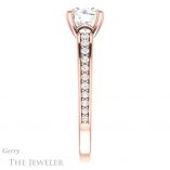 Round Cut Forever One Moissanite Engagement Ring #GTJ983-round-fo-r