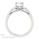Round Cut Forever One Moissanite Engagement Ring #GTJ983-round-fo-w 2 Round Cut Forever One Moissanite Engagement Ring #GTJ983-round-fo-w