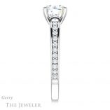 Round Cut Forever One Moissanite Engagement Ring #GTJ983-round-fo-w 3 Round Cut Forever One Moissanite Engagement Ring #GTJ983-round-fo-w