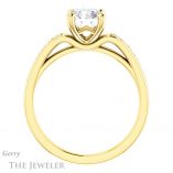 Round Cut Forever One Moissanite Engagement Ring #GTJ983-round-fo-y 2 Round Cut Forever One Moissanite Engagement Ring #GTJ983-round-fo-y