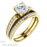 Round Cut Forever One Moissanite Engagement Ring #GTJ983-round-fo-y 6 Round Cut Forever One Moissanite Engagement Ring #GTJ983-round-fo-y