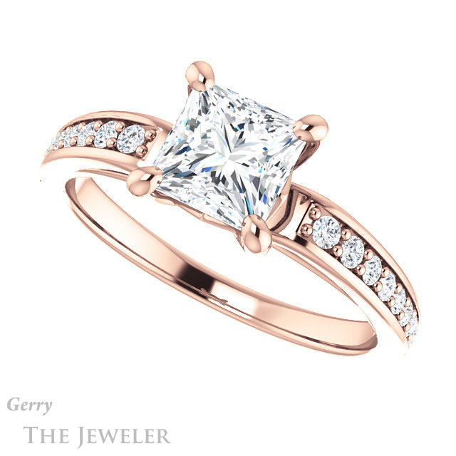 Princess Cut Forever One Moissanite Engagement Ring #GTJ983-square-fo-r 5 Princess Cut Forever One Moissanite Engagement Ring #GTJ983-square-fo-r