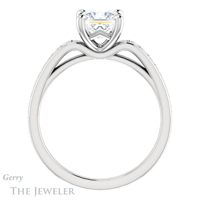 Princess Cut Forever One Moissanite Engagement Ring #GTJ983-square-fo-w