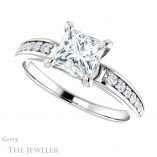 Princess Cut Forever One Moissanite Engagement Ring #GTJ983-square-fo-w 5 Princess Cut Forever One Moissanite Engagement Ring #GTJ983-square-fo-w