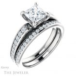 Princess Cut Forever One Moissanite Engagement Ring #GTJ983-square-fo-w 6 Princess Cut Forever One Moissanite Engagement Ring #GTJ983-square-fo-w