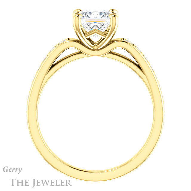 Princess Cut Forever One Moissanite Engagement Ring #GTJ983-square-fo-y 2 Princess Cut Forever One Moissanite Engagement Ring #GTJ983-square-fo-y