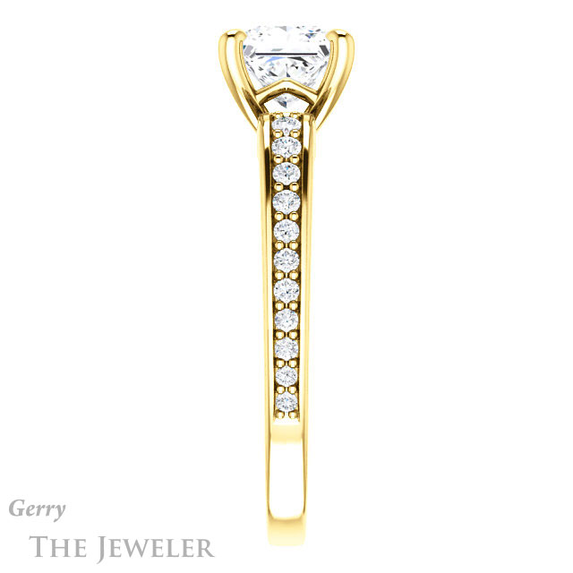 Princess Cut Forever One Moissanite Engagement Ring #GTJ983-square-fo-y 3 Princess Cut Forever One Moissanite Engagement Ring #GTJ983-square-fo-y