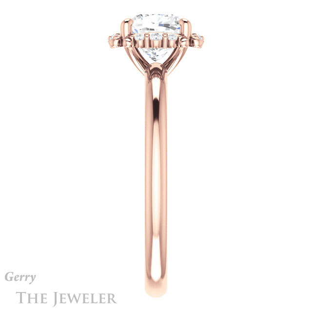 Cushion Cut Forever One Moissanite Engagement Ring #GTJ984-cushion-fo-r 3 Cushion Cut Forever One Moissanite Engagement Ring #GTJ984-cushion-fo-r