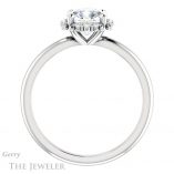Cushion Cut Forever One Moissanite Engagement Ring #GTJ984-cushion-fo-w 2 Cushion Cut Forever One Moissanite Engagement Ring #GTJ984-cushion-fo-w