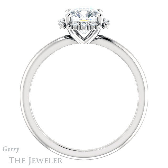 Cushion Cut Forever One Moissanite Engagement Ring #GTJ984-cushion-fo-w