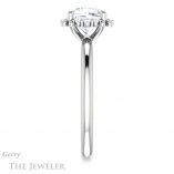 Cushion Cut Forever One Moissanite Engagement Ring #GTJ984-cushion-fo-w 3 Cushion Cut Forever One Moissanite Engagement Ring #GTJ984-cushion-fo-w