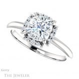 Cushion Cut Forever One Moissanite Engagement Ring #GTJ984-cushion-fo-w 5 Cushion Cut Forever One Moissanite Engagement Ring #GTJ984-cushion-fo-w