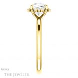 Cushion Cut Forever One Moissanite Engagement Ring #GTJ984-cushion-fo-y 3 Cushion Cut Forever One Moissanite Engagement Ring #GTJ984-cushion-fo-y