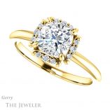 Cushion Cut Forever One Moissanite Engagement Ring #GTJ984-cushion-fo-y 5 Cushion Cut Forever One Moissanite Engagement Ring #GTJ984-cushion-fo-y