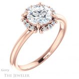 Round Cut Forever One Moissanite Engagement Ring #GTJ984-round-fo-r 4 Round Cut Forever One Moissanite Engagement Ring #GTJ984-round-fo-r