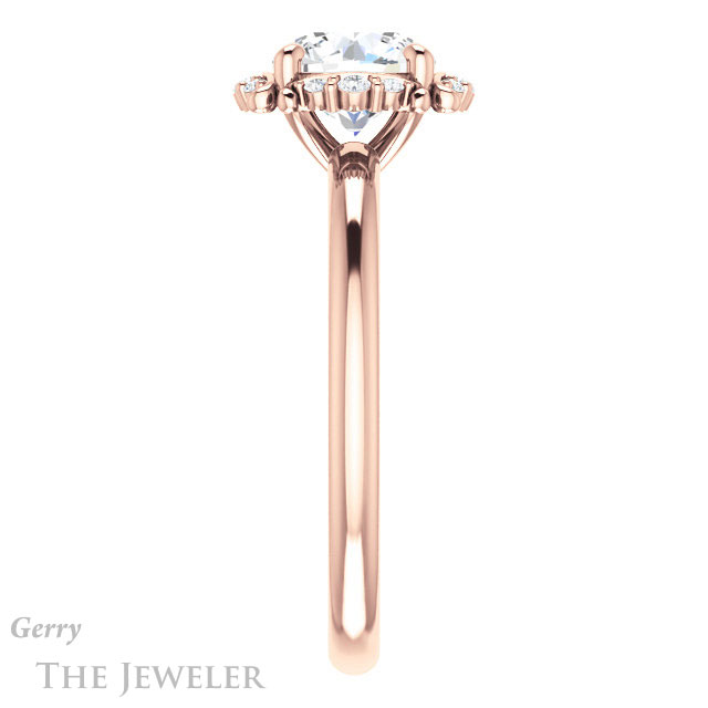 Round Cut Forever One Moissanite Engagement Ring #GTJ984-round-fo-r 3 Round Cut Forever One Moissanite Engagement Ring #GTJ984-round-fo-r