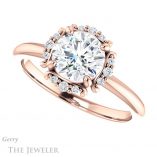 Round Cut Forever One Moissanite Engagement Ring #GTJ984-round-fo-r 5 Round Cut Forever One Moissanite Engagement Ring #GTJ984-round-fo-r